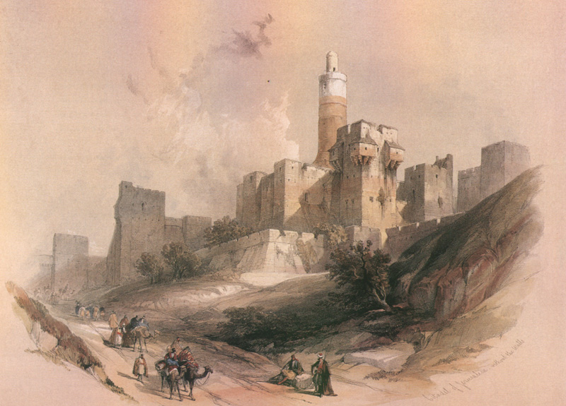 David's Tower - from the Valley of Hinnom